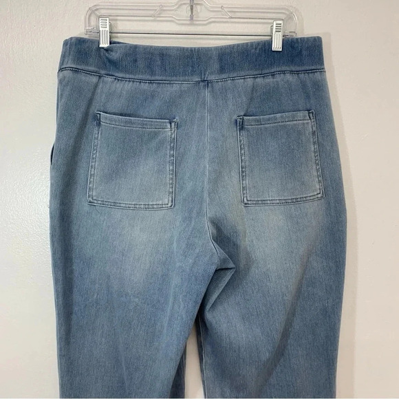 Logo Lori Goldstein Jeans Woman 14 Tall Knit Pull On Straight Pockets Stretch - Picture 5 of 14